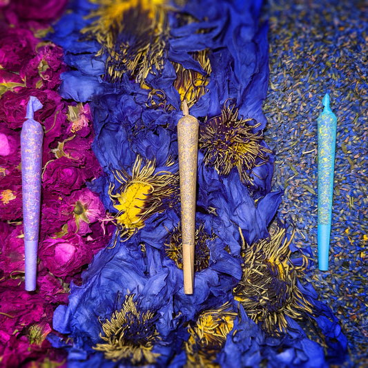 TRIO Sticks | Räuchersticks | Blauer Lotus + Lavendel + Rosen MIX | Nymphaea caerulea | 100% Bio Ägyptischer Blauer Lotus | 100% Lavendel