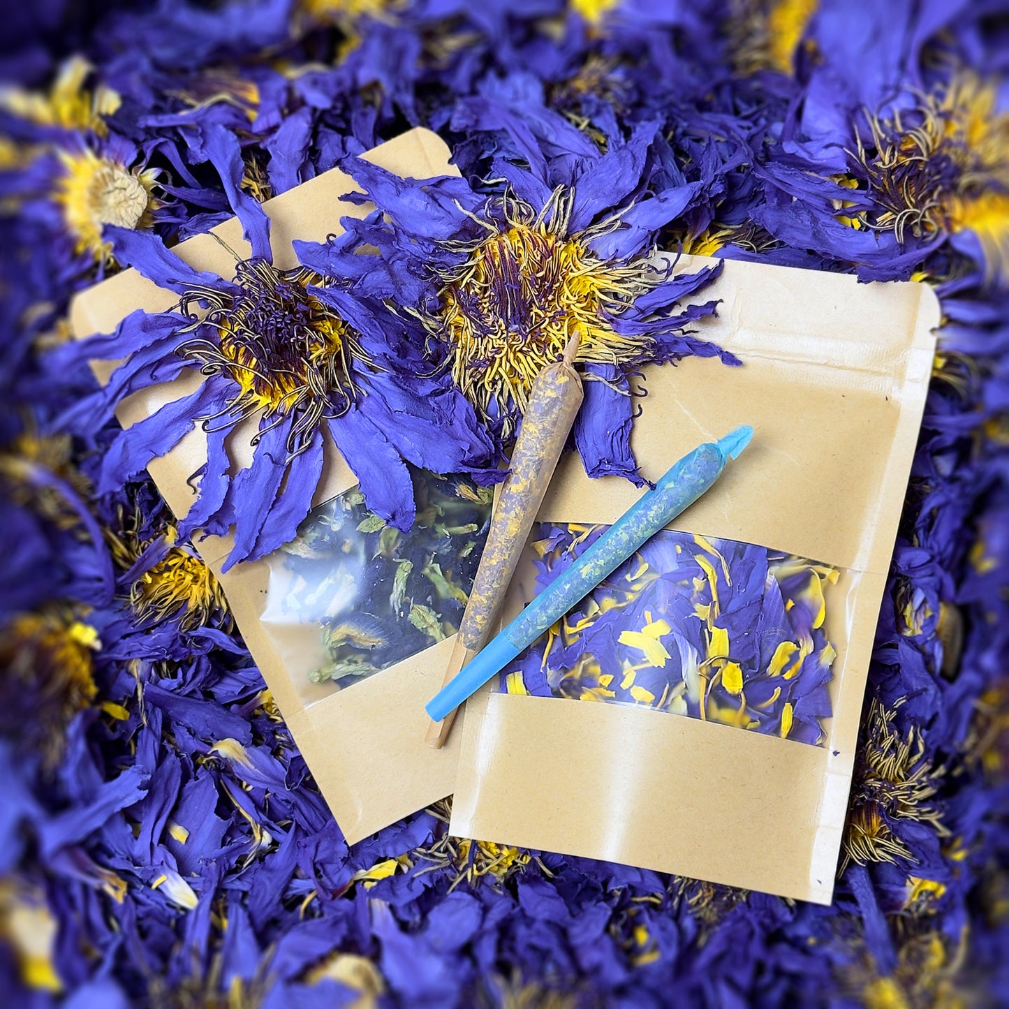 Try Me Set ALL IN I Blaue Lotus Blume | Lavendel | Butterfly pea tea | Nymphaea caerulea | Blue lotus | 100% Bio Ägyptischer Blauer Lotus