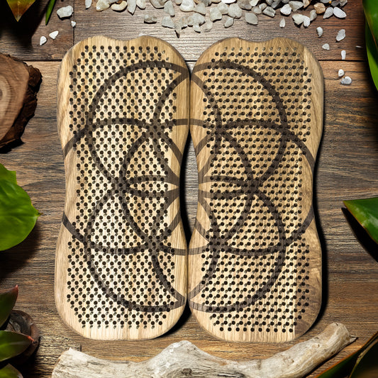 STANDART | SEED OF LIFE | Sadhu Board | Nagelbrett | Nail board | offene Nagel Rückseite